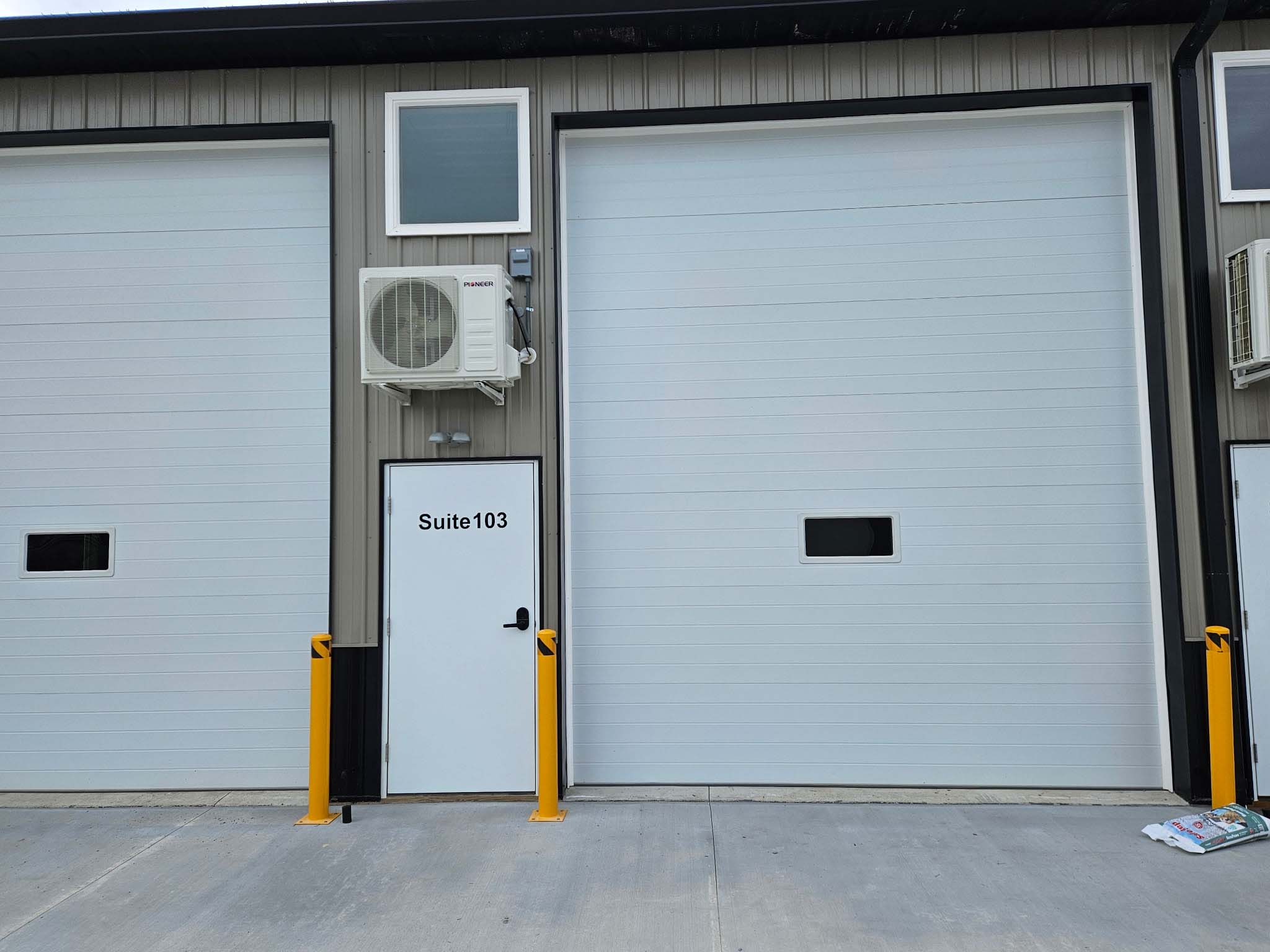 Drone photo that shows Buckeye Flex Space at the corner near the Route 33 entrance