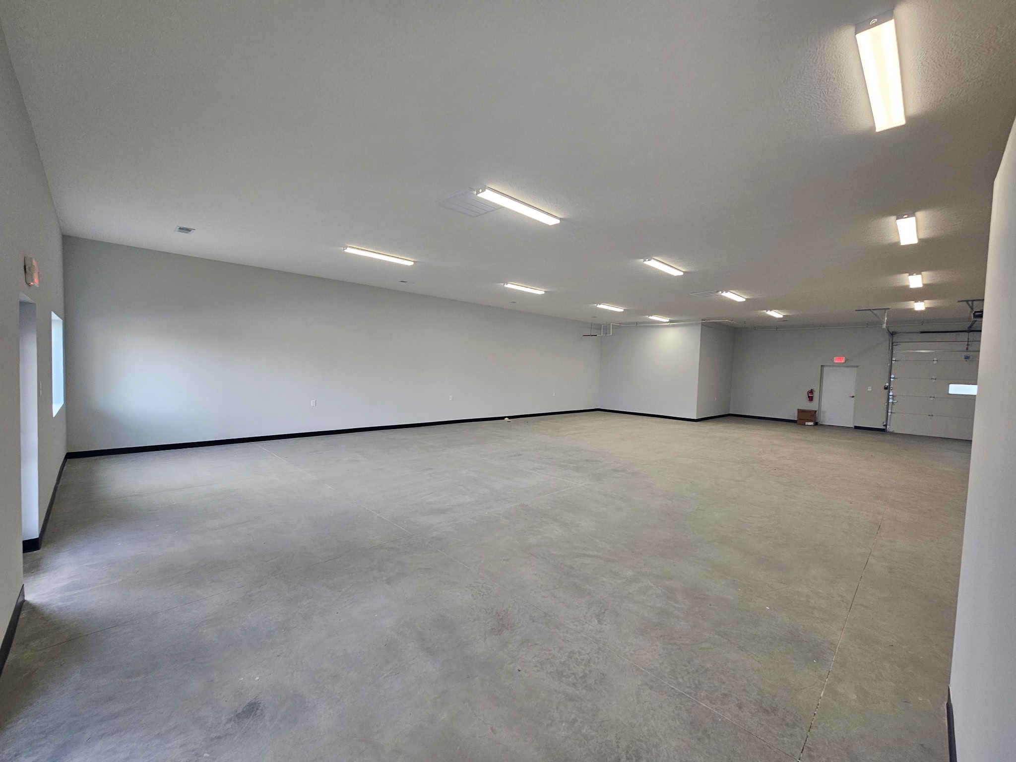 Row of storage bays behind the main Buckeye Flex Space building